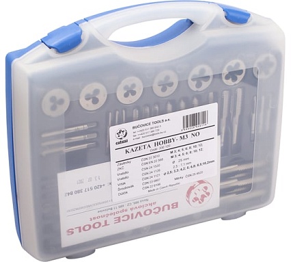 Резьбонарезной набор Bucovice Tools М3-М12 115CRV3 40пр 330120