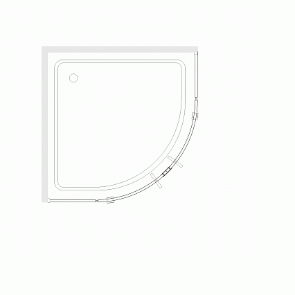 Душевой уголок RGW Stilvol SV-53 80x80, хром, прозрачное, четверть круга