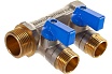 Коллектор с шаровыми кранами STOUT 3/4, 2 отвода 1/2 SMB 6201 341202 RG008S258S13F5