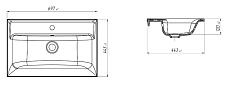 Раковина Marka One MIX Polytitan 70 см