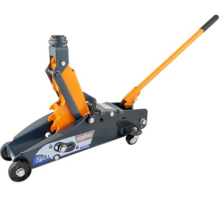 Подкатной домкрат с фиксатором в кейсе Ombra OHT225C 2.5 т 140-387 мм 55762 055762