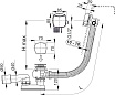 Слив-перелив AlcaPlast A565CRM2-120 120 см, хром