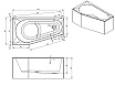 Акриловая ванна Riho Delta Plug & Play 150x80 R, с монолитной панелью