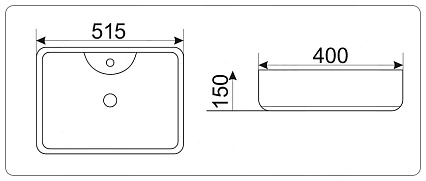 Раковина CeramaLux N 9445 51 см