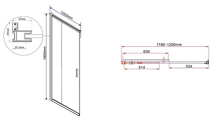 Душевой уголок Vincea Garda VSS-1G8012CL 120x80 хром, прозрачное