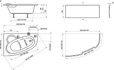 Акриловая ванна Ravak Asymmetric 160x105 см L C461000000