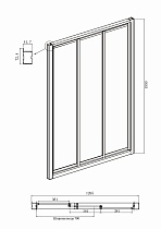 Душевой уголок Ambassador Forsa 130x80 17021104NX-80NX прозрачный, хром