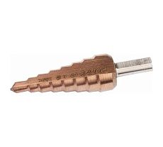 Сверло ступенчатое с кобальтовым покрытием (6-20 мм; 8 ст) по металлу Зубр 29672-6-20-8