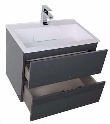 Мебель для ванной Aquanet Алвита 70 см серый антрацит