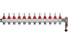 Коллектор ColSys p884 12 выходов с расходомерами, воздухоотводчиком и дренажным шаровым краном 188410512