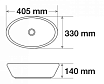 Раковина CeramaLux 7138MB 40.5 см черный матовый