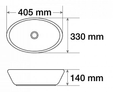 Раковина CeramaLux 7138MB 40.5 см черный матовый