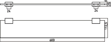 Полка Emco Loft 0510 001 60, 60 см хром/хрусталь