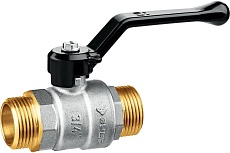 Шаровой кран Зубр полнопроходной &quot;папа-папа&quot;, ручка, никелированная латунь, 3/4&quot; 51326-3/4