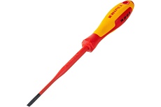 Отвертка Knipex SL4.0x0.8 шлицевая тонкая VDE, L лезвия 100 мм, 1000V, 2-комп. рук-ка KN-982040SL