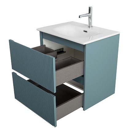 Мебель для ванной BelBagno Uno 60 см Голубой матовый