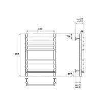 Полотенцесушитель водяной Point PN09156S П8 50x60, хром