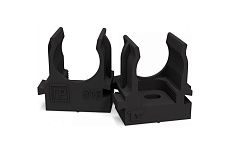 Крепеж-клипса для труб для прямого монтажа Промрукав черная в п д16 100 шт. PR13.0131