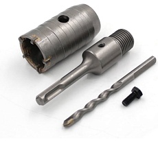 Сверло корончатое по бетону 40 мм, YG8C + переходник SDS-Plus 22х110 мм KUBIS 07-02-3401