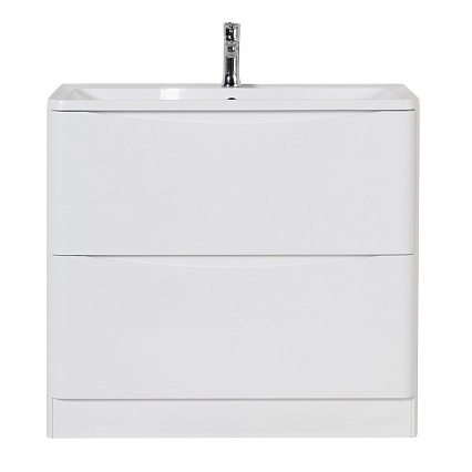 Тумба с раковиной BelBagno Acqua 80 см напольная Bianco Lucido