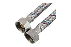 Подводка гибкая для воды ELKA с оплеткой из нержавеющей стали 1/2&quot; х 120 см, стальная гайка ИС.100071