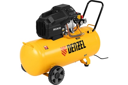 Воздушный компрессор Denzel DKV2200/100,Х-PRO 2.2 кВт, 400 л/мин, 100л 58079