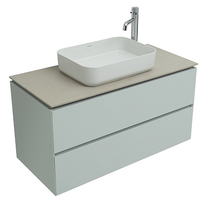 Мебель для ванной Allen Brau Infinity 100 см, 2 ящика, рapyrus white matt