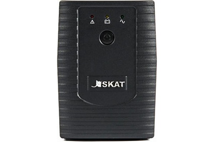 Источник бесперебойного питания Skat -UPS 600/350 Источник бесперебойного питания 220В 350Вт 1 АКБ 7Ач внутр. меандр. стабилизация напряжения 449