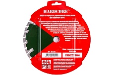 Диск отрезной алмазный сухой рез ГЛУБОКОРЕЗ 230х22.23 мм Hardcore 185230