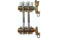 Коллекторная группа Imperial 1x3/4EK- 6 выходов, воздухоспускник, сливной кран Италия 800.06