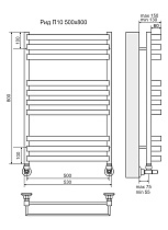 Полотенцесушитель водяной Terminus Рид П10 500x800, 4670078513434