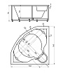 Акриловая ванна Aquatek Сириус 164х164 см