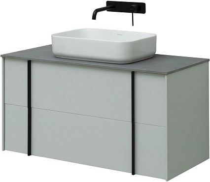 Мебель для ванной Allen Brau Reality 100 см со столешницей, рapyrus white matt