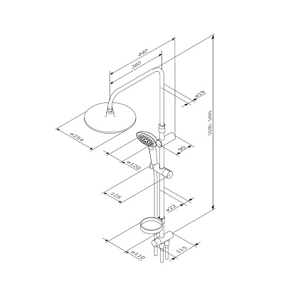 Душевая стойка Am.Pm Spirit V2.0 ShowerSpot F0770A100