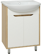 Тумба с раковиной Руно Эко 60 см лиственница