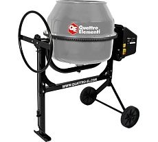 Бетоносмеситель Quattro Elementi Terra 120 550 Вт, 120 л, 27 об/м, замес 40 л, чугунный венец 917-957