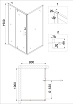 Душевой уголок Niagara Nova NG-43-10AG-A80G 100x80 прозрачный, золото