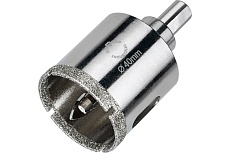 Коронка алмазная по керамограниту и керамике с центрирующим сверлом 40 мм Diamond Industrial DIDCSC040