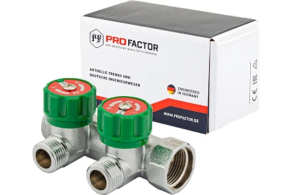 Коллектор PROFACTOR регулирующий, под плоскую прокладку, хром в/н 3/4" х 2 вых 1/2" нар PF MV 275.2