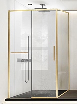 Душевой уголок Vincea Slim Soft VSR-1SS8011CLG 110x80 брашированное золото, прозрачный