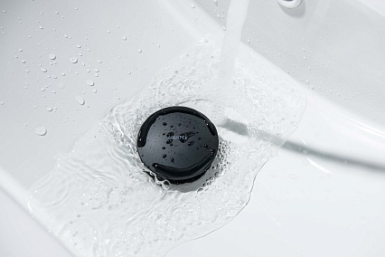 Донный клапан Aquatek AQ6002MB с переливом, Push-open, черный матовый