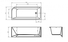 Акриловая ванна BelBagno BB712 170x73 см BB712-1700-730-L