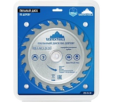Диск пильный по дереву (255х32-30 мм; 24 зуба) Vertextools 255-24-32