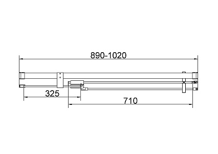 Душевая дверь Vincea Экстенза (Extenza) VDP-4EX9010CLG 90/100x195 брашированное золото, прозрачная