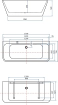 Акриловая ванна Aquanet Family Perfect 170x75 см, 13775-GW