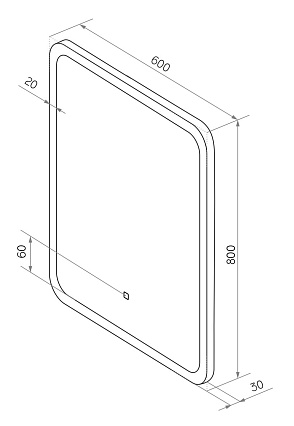 Зеркало Континент Glamour 60x80 см с многофункциональной панелью ЗЛП130