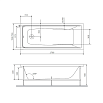 Акриловая ванна Am.Pm Gem W90A-170-070B-A 170x70 см черный матовый