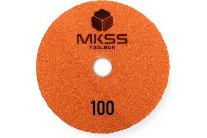Алмазный гибкий шлифовальный круг MKSS Toolbox MK2604 АГШК Ø100 Р100 для мокрой шлифовки MKSS MK26040100