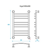 Полотенцесушитель электрический Energy Ergo2 EETR0ERGO2855 50x85 хром