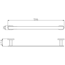 Полотенцедержатель Rav Slezak Yukon YUA0701/50CMAT 50.6 см черный матовый